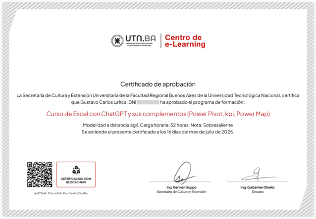 Certificado Exel con Chat GPT y sus Complementos Power Pivot, Power Map, KPI 3