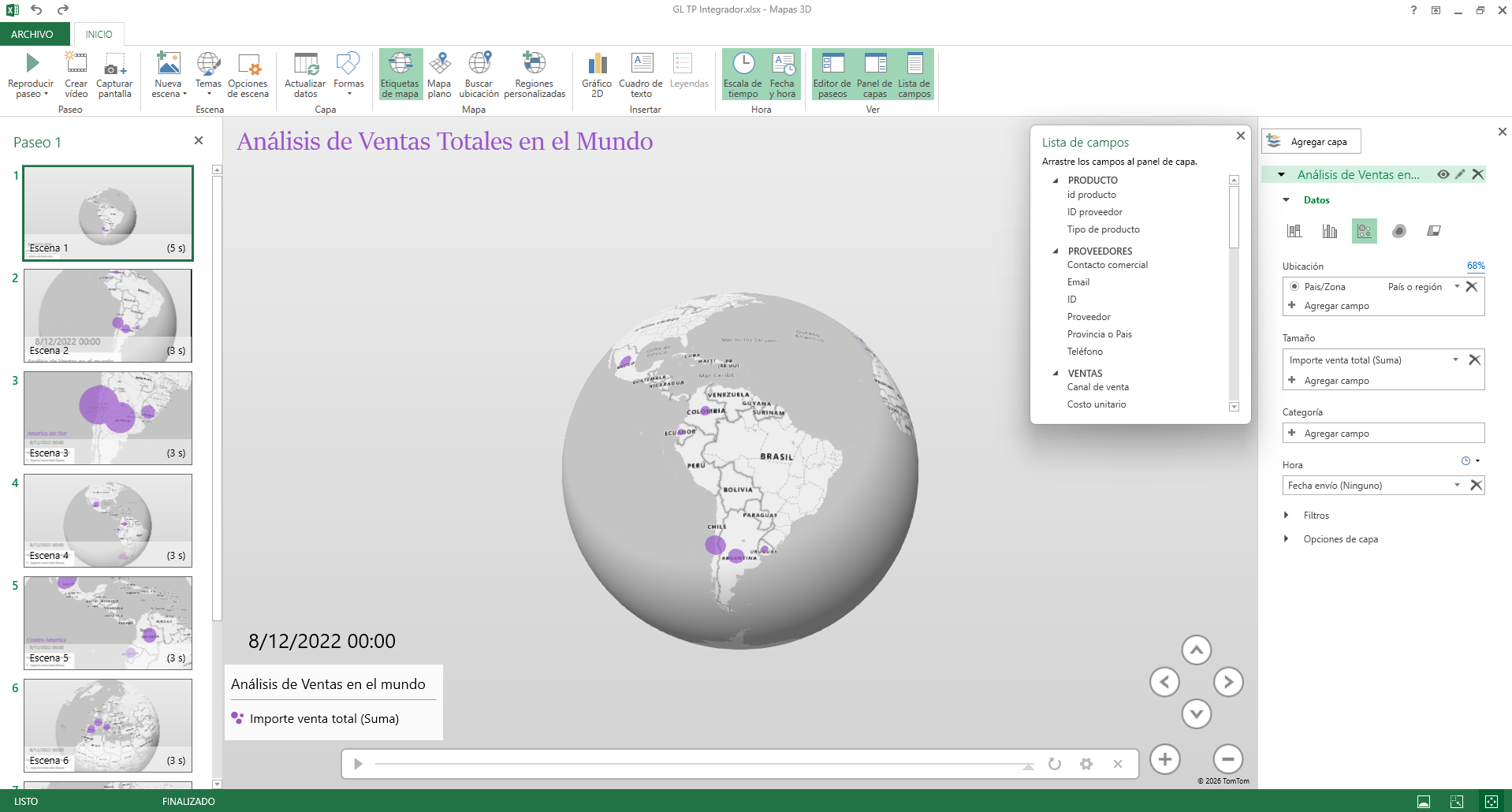 Pantalla de Power Maps + KP's